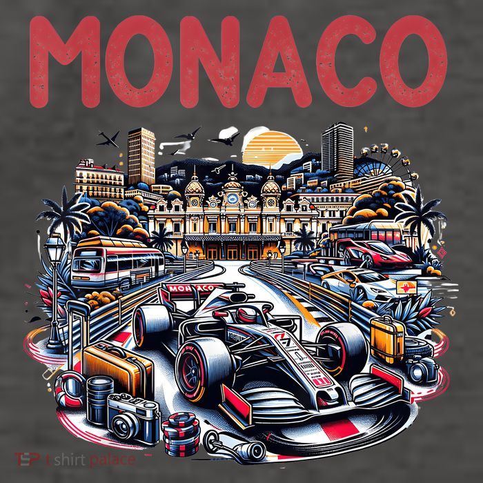 Formula Monaco City Monte Carlo Circuit Racetrack Travel Vector Backpack