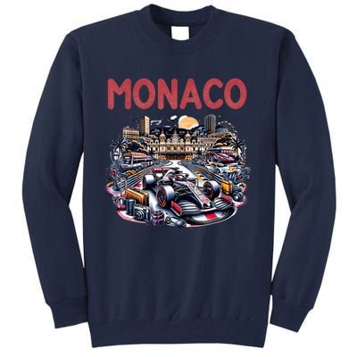 Formula Monaco City Monte Carlo Circuit Racetrack Travel Tall Sweatshirt