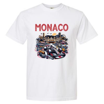 Formula Monaco City Monte Carlo Circuit Racetrack Travel Garment-Dyed Heavyweight T-Shirt