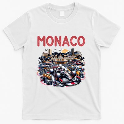 Formula Monaco City Monte Carlo Circuit Racetrack Travel T-Shirt