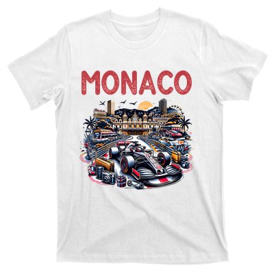 Formula Monaco City Monte Carlo Circuit Racetrack Travel T-Shirt