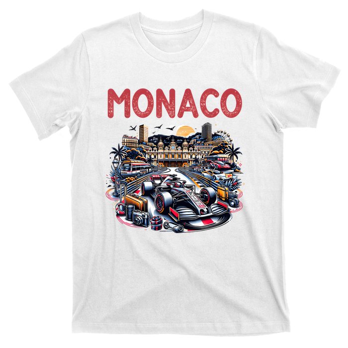 Formula Monaco City Monte Carlo Circuit Racetrack Travel T-Shirt