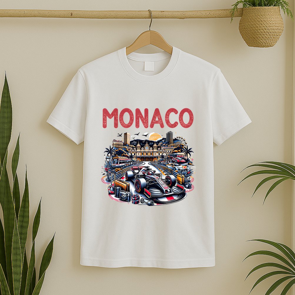 Formula Monaco City Monte Carlo Circuit Racetrack Travel T-Shirt