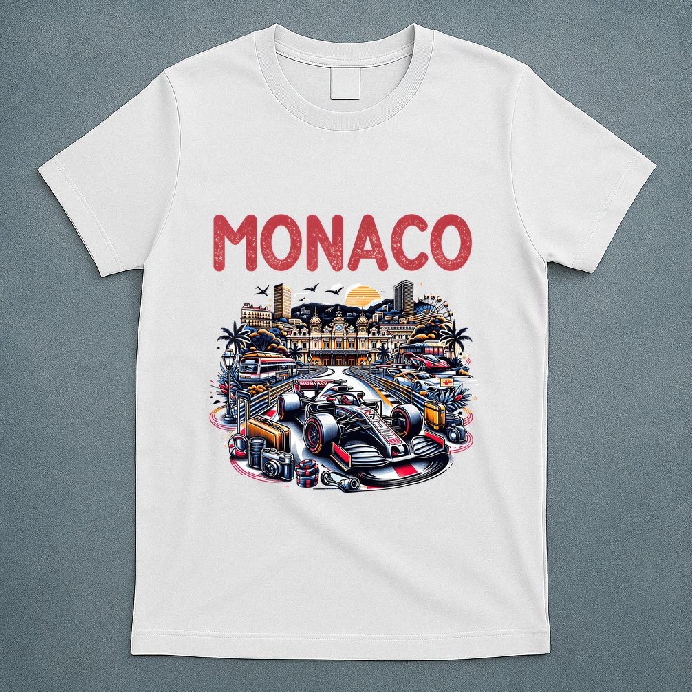 Formula Monaco City Monte Carlo Circuit Racetrack Travel T-Shirt