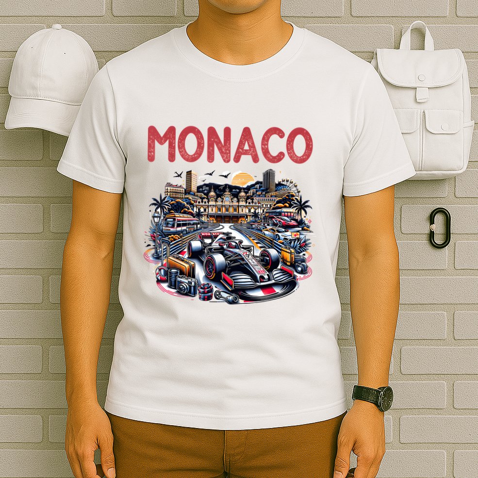 Formula Monaco City Monte Carlo Circuit Racetrack Travel T-Shirt
