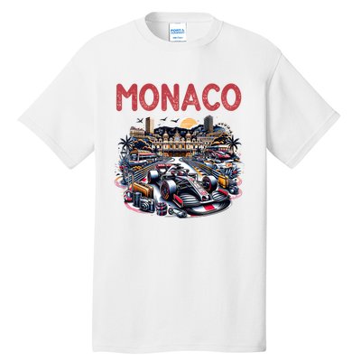 Formula Monaco City Monte Carlo Circuit Racetrack Travel Tall T-Shirt