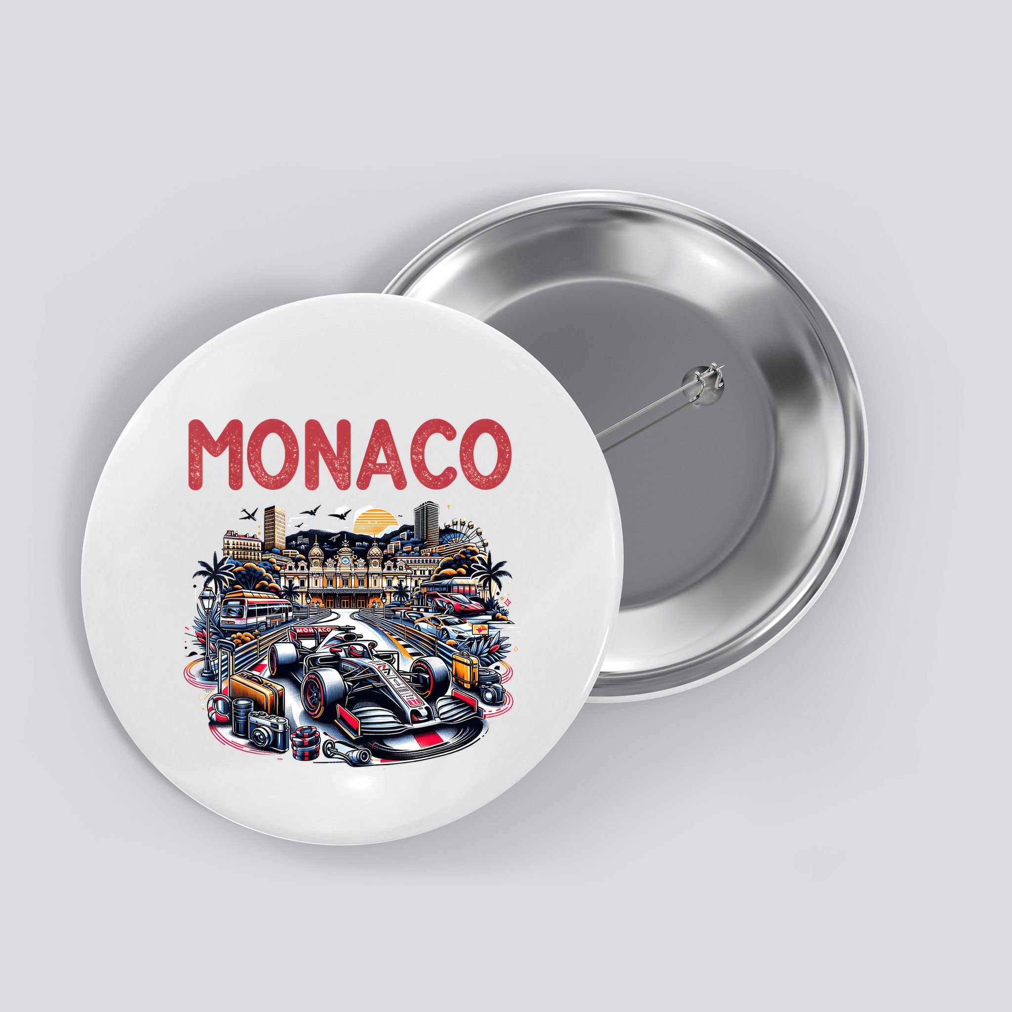 Formula Monaco City Monte Carlo Circuit Racetrack Travel Button