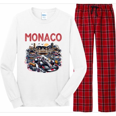 Formula Monaco City Monte Carlo Circuit Racetrack Travel Long Sleeve Pajama Set