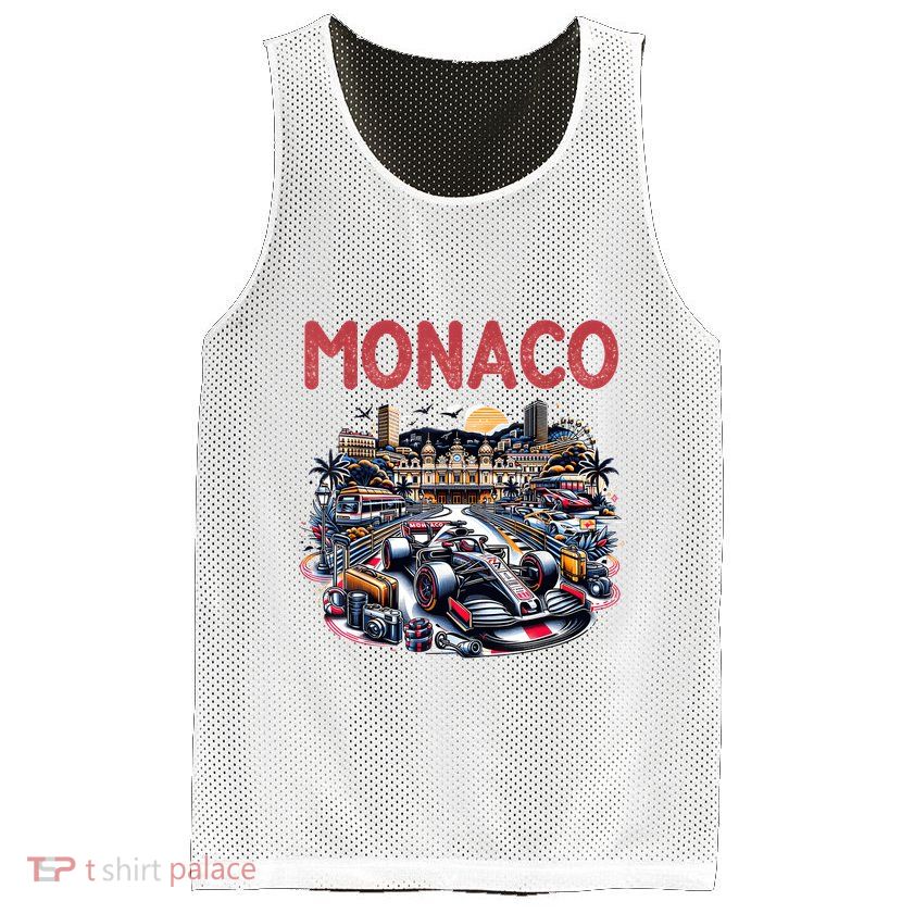 Formula Monaco City Monte Carlo Circuit Racetrack Travel Mesh Reversible Basketball Jersey Tank