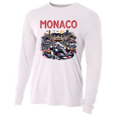 Formula Monaco City Monte Carlo Circuit Racetrack Travel Cooling Performance Long Sleeve Crew