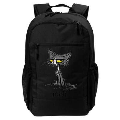Funny Meh Cat Gift For Cat Lovers Daily Commute Backpack