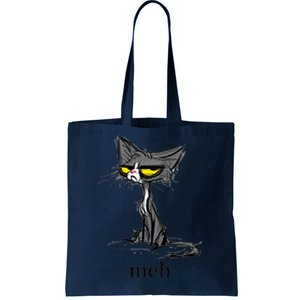 Funny Meh Cat Gift For Cat Lovers Tote Bag