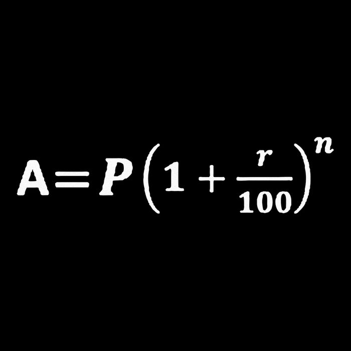 Funny Minimalist Compound Interest Formula Investor Trader Performance Shirt