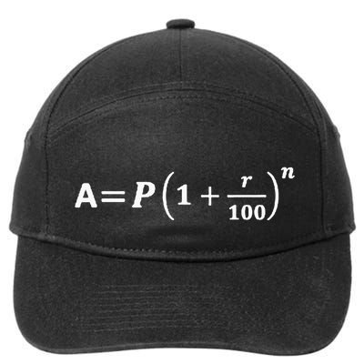 Funny Minimalist Compound Interest Formula Investor Trader 7-Panel Snapback Hat