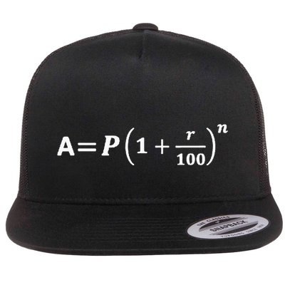 Funny Minimalist Compound Interest Formula Investor Trader Flatbill Hat