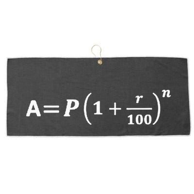 Funny Minimalist Compound Interest Formula Investor Trader Large Microfiber Waffle Golf Towel