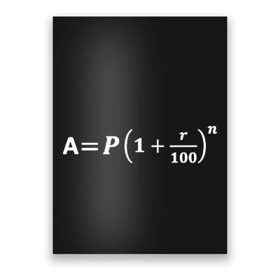 Funny Minimalist Compound Interest Formula Investor Trader Poster