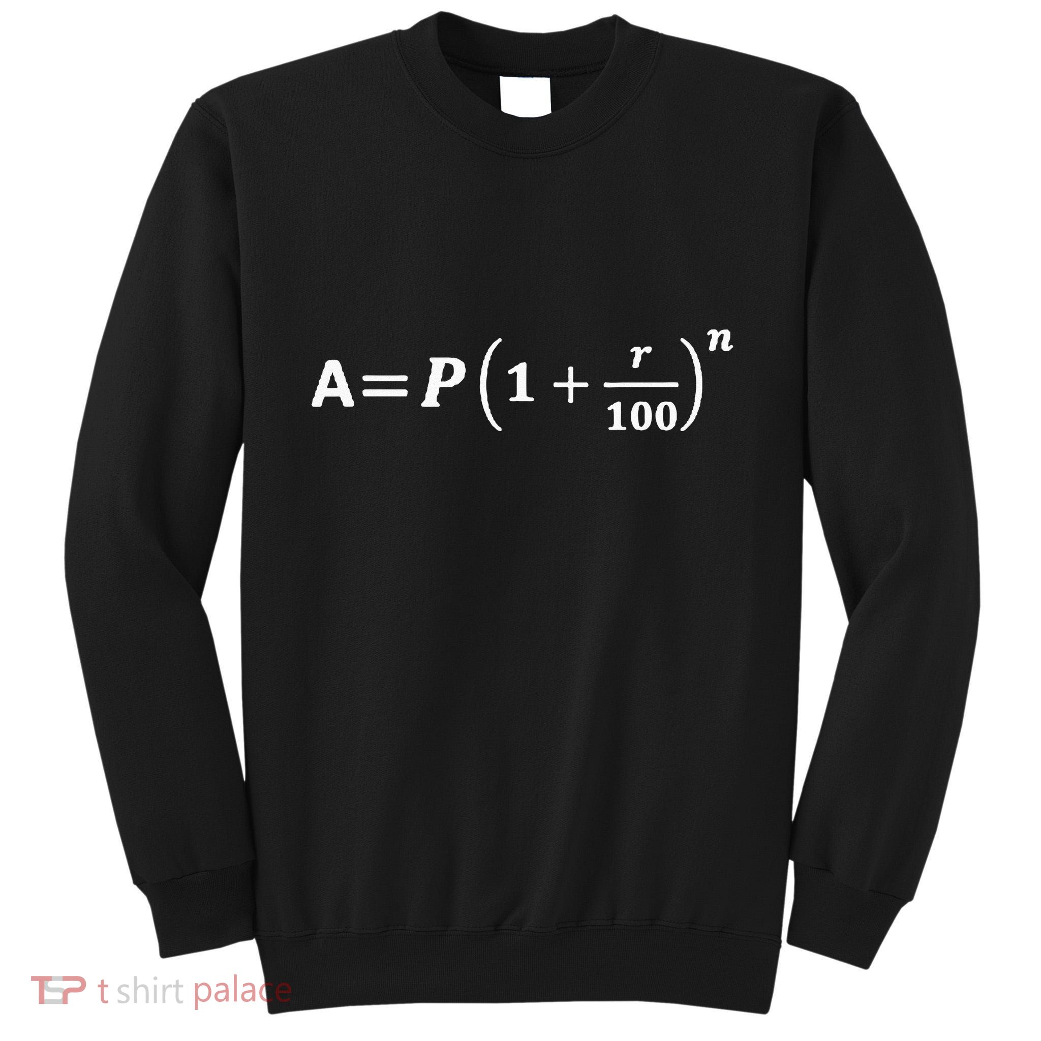 Funny Minimalist Compound Interest Formula Investor Trader Tall Sweatshirt