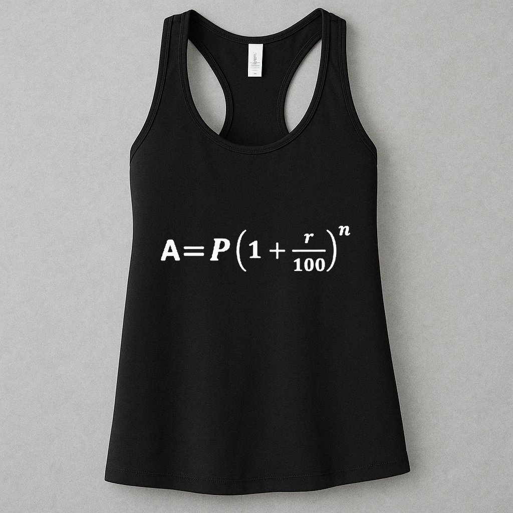 Funny Minimalist Compound Interest Formula Investor Trader Womens Tank Top