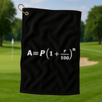 Funny Minimalist Compound Interest Formula Investor Trader Golf Towel