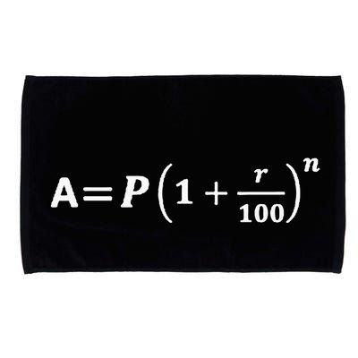 Funny Minimalist Compound Interest Formula Investor Trader Microfiber Hand Towel