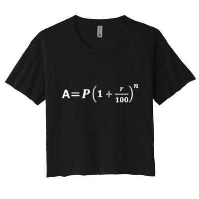 Funny Minimalist Compound Interest Formula Investor Trader Crop Top