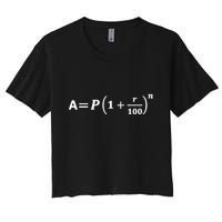 Funny Minimalist Compound Interest Formula Investor Trader Crop Top
