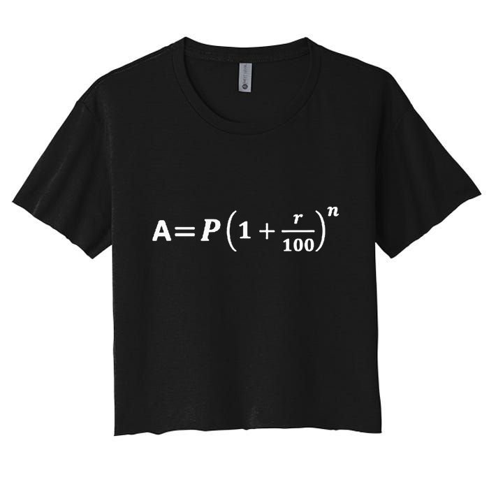 Funny Minimalist Compound Interest Formula Investor Trader Crop Top