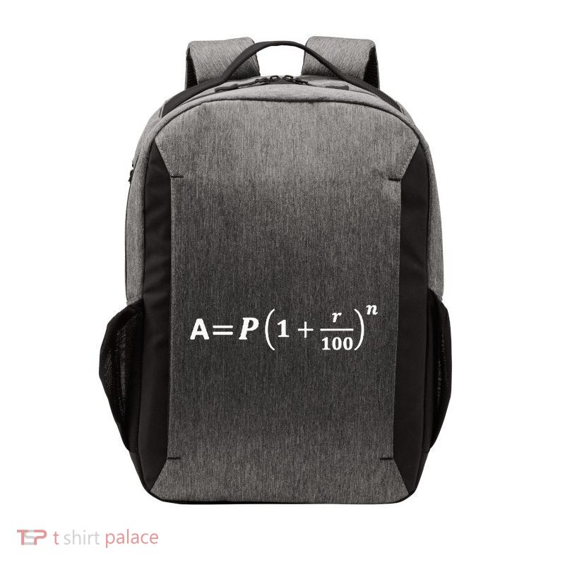 Funny Minimalist Compound Interest Formula Investor Trader Vector Backpack