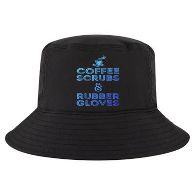 Funny Medical : Coffee Scrubs And Rubber Gloves Gift Cool Comfort Performance Bucket Hat