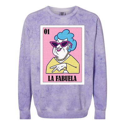 Funny Mexican Design For Grandma La Fabuela Colorblast Crewneck Sweatshirt