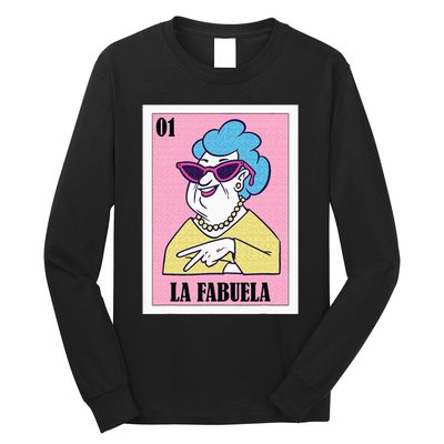 Funny Mexican Design For Grandma La Fabuela Long Sleeve Shirt