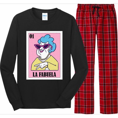 Funny Mexican Design For Grandma La Fabuela Long Sleeve Pajama Set