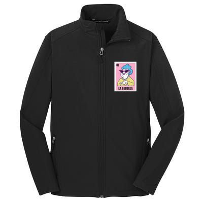 Funny Mexican Design For Grandma La Fabuela Core Soft Shell Jacket