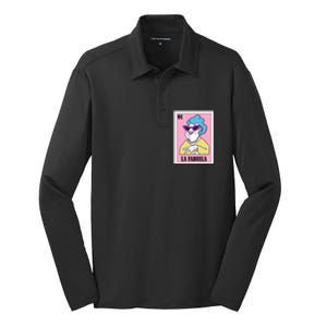 Funny Mexican Design For Grandma La Fabuela Silk Touch Performance Long Sleeve Polo