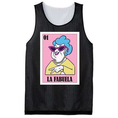 Funny Mexican Design For Grandma La Fabuela Mesh Reversible Basketball Jersey Tank