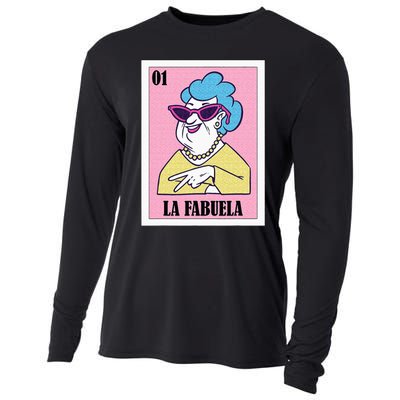 Funny Mexican Design For Grandma La Fabuela Cooling Performance Long Sleeve Crew