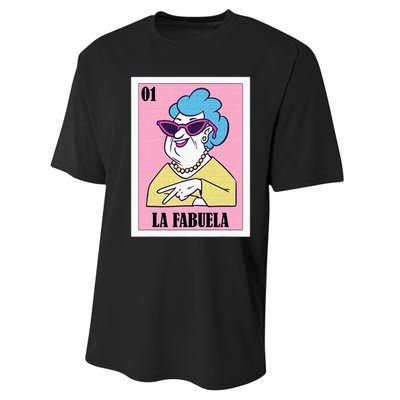 Funny Mexican Design For Grandma La Fabuela Performance Sprint T-Shirt