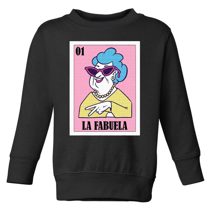 Funny Mexican Design For Grandma La Fabuela Toddler Sweatshirt