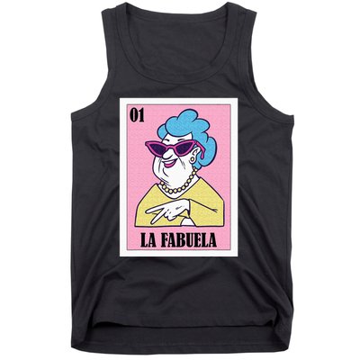 Funny Mexican Design For Grandma La Fabuela Tank Top