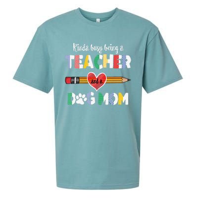 Funny Mothers Day For Teacher Dog Lover Dog Mom Teacher Sueded Cloud Jersey T-Shirt