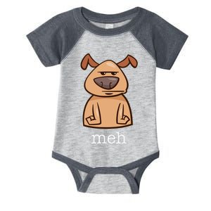 Funny Meh Dog Gift For Dog Lovers Infant Baby Jersey Bodysuit