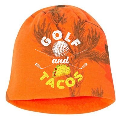 Funny Mexican Dish Favorite Sport Golfer Golf And Tacos Kati - Camo Knit Beanie