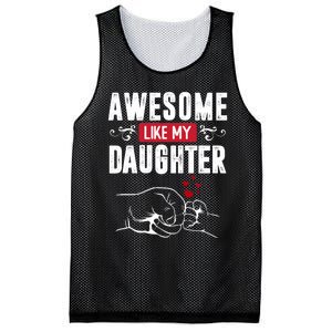 Funny Mom & Dad Gift From Daughter Awesome Like My Daughters Mesh Reversible Basketball Jersey Tank