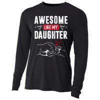 Funny Mom & Dad Gift From Daughter Awesome Like My Daughters Cooling Performance Long Sleeve Crew