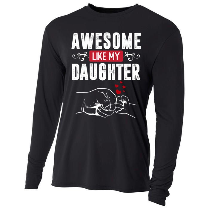 Funny Mom & Dad Gift From Daughter Awesome Like My Daughters Cooling Performance Long Sleeve Crew