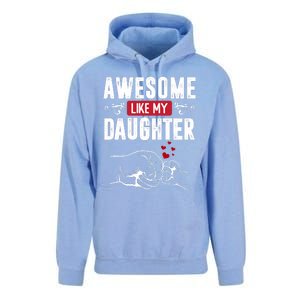 Funny Mom & Dad Gift From Daughter Awesome Like My Daughters Unisex Surf Hoodie