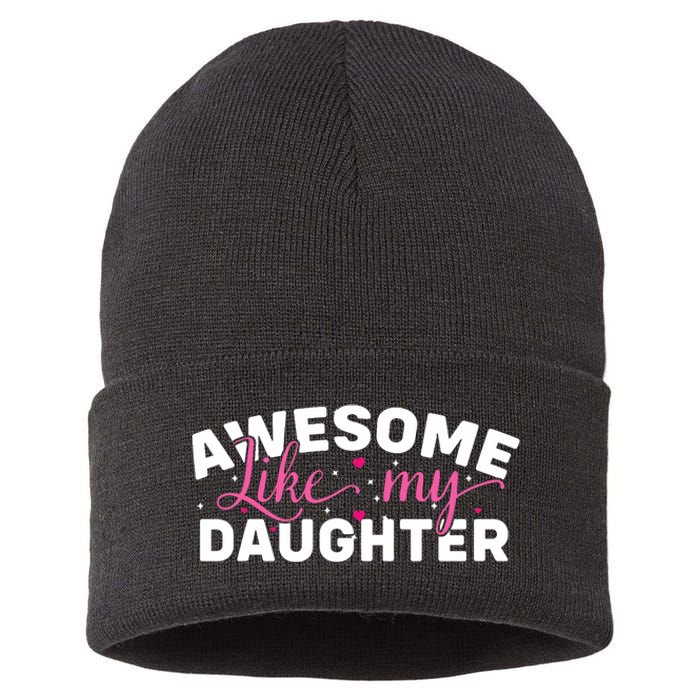 Funny Mom & Dad Gifts From Daughter Awesome Like Mydaughter Sustainable Knit Beanie