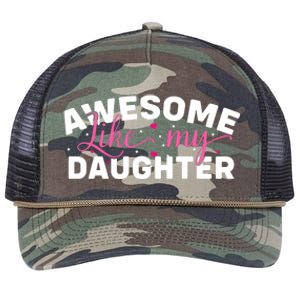 Funny Mom & Dad Gifts From Daughter Awesome Like Mydaughter Retro Rope Trucker Hat Cap