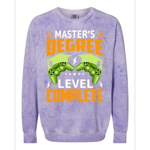 Funny Master’s Degree Level Complete Gamer Video Games Funny Gift Colorblast Crewneck Sweatshirt